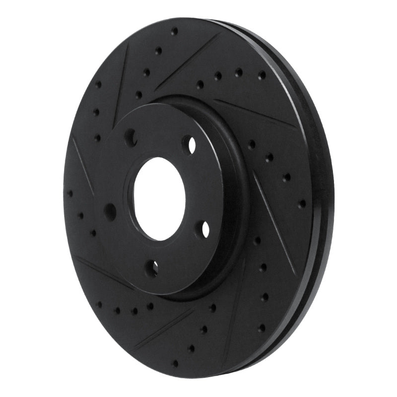 R1 Concepts R1 2010-2013 Ford Transit Connect Front Left Drilled & Slotted Black Brake Rotor