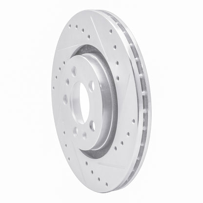 R1 Concepts R1 98-15 Volkswagen Golf City (Canada) Front Right Drilled & Slotted Silver Brake Rotor
