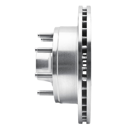 R1 Concepts R1 80-85 Ford E-350 Econoline Club Wagon Front Right Drilled & Slotted Silver Brake Rotor