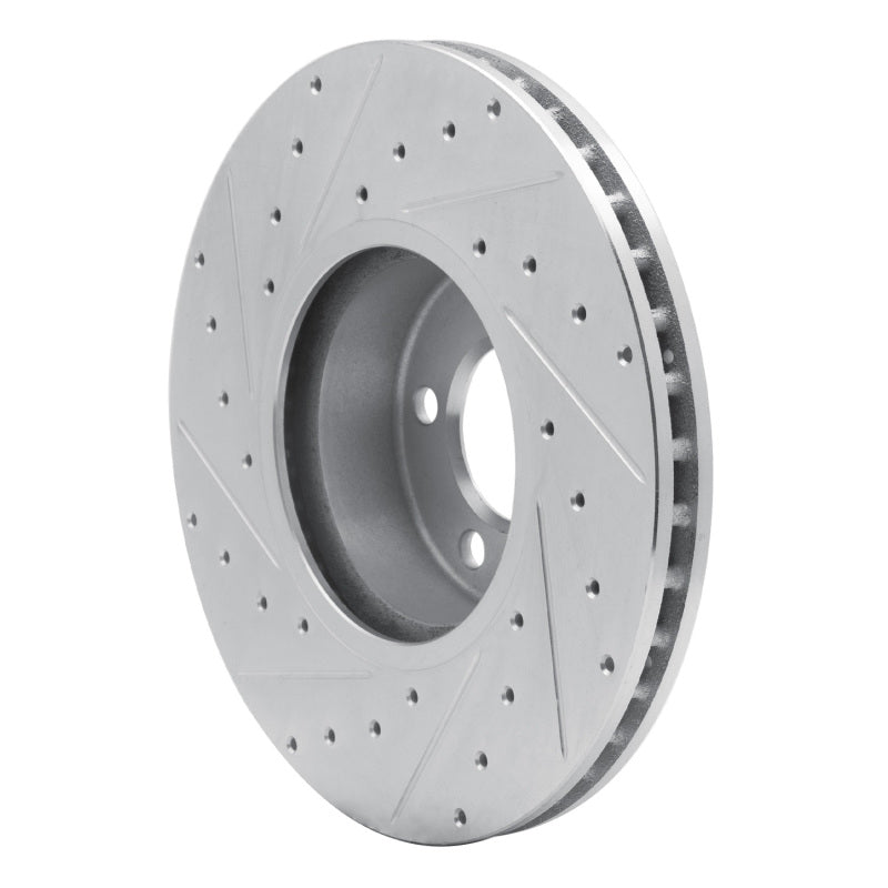 R1 Concepts R1 12-21 BMW 340I xDrive Front Right Drilled & Slotted Silver Brake Rotor