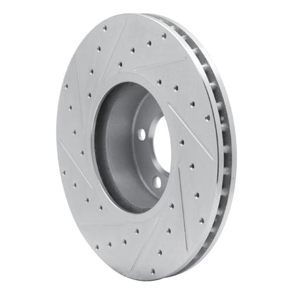 R1 Concepts R1 12-21 BMW 340I xDrive Front Right Drilled & Slotted Silver Brake Rotor