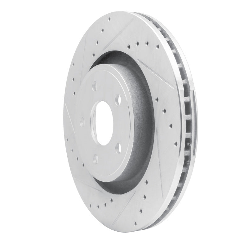 R1 Concepts R1 06-10 Jeep Grand Cherokee Front Left Drilled & Slotted Silver Brake Rotor