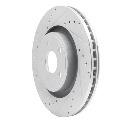 R1 Concepts R1 06-10 Jeep Grand Cherokee Front Left Drilled & Slotted Silver Brake Rotor