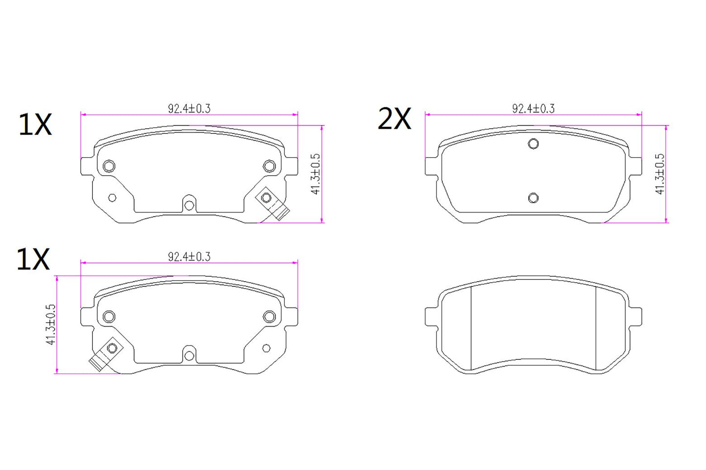 BOGAP Y8210123 Brake Pad Set, Disc Brake