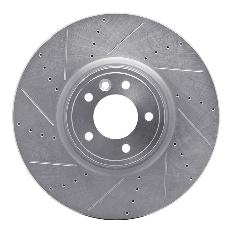 R1 Concepts R1 18-25 Land Rover Defender 90 Front Left Drilled & Slotted Silver Brake Rotor