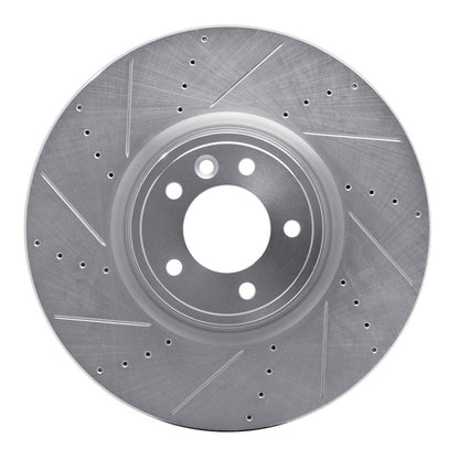 R1 Concepts R1 18-25 Land Rover Defender 90 Front Left Drilled & Slotted Silver Brake Rotor