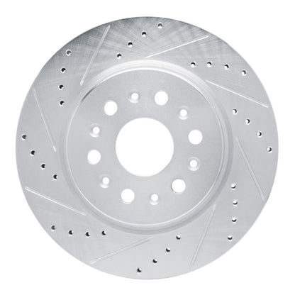 R1 Concepts R1 17-25 Buick Enclave Rear Left Drilled & Slotted Silver Brake Rotor