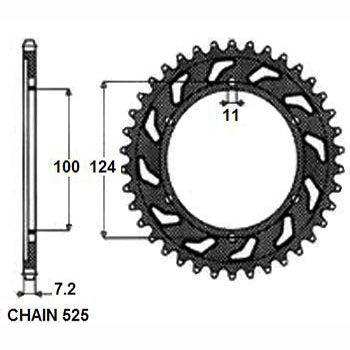 SUNSTAR SUNR1-4436-43 Chain Sprocket