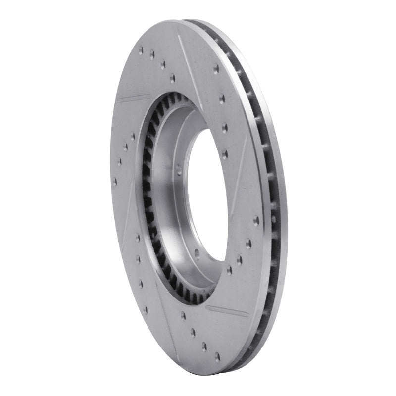 R1 Concepts R1 67-88 Porsche 924 Front Left Drilled & Slotted Silver Brake Rotor