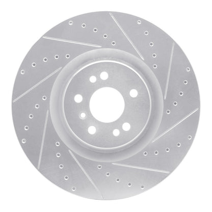R1 Concepts R1 07-09 Mercedes-Benz GL320 Front Right Drilled & Slotted Silver Brake Rotor