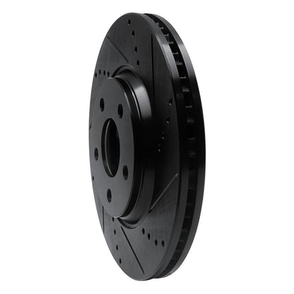 R1 Concepts R1 04-12 Chevrolet Cobalt Front Right Drilled & Slotted Black Brake Rotor