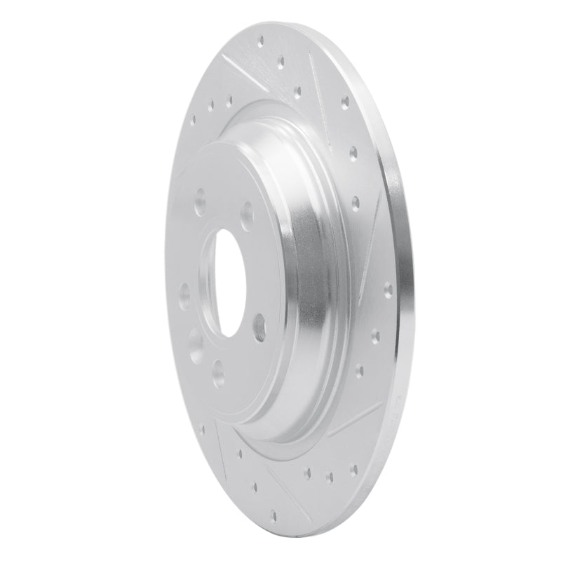 R1 Concepts R1 07-18 Volvo V60 Rear Right Drilled & Slotted Silver Brake Rotor