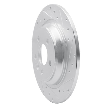 R1 Concepts R1 07-18 Volvo V60 Rear Right Drilled & Slotted Silver Brake Rotor