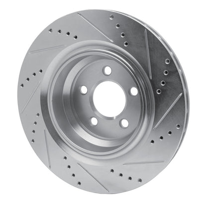 R1 Concepts R1 05-23 Chrysler 300 Rear Left Drilled & Slotted Silver Brake Rotor