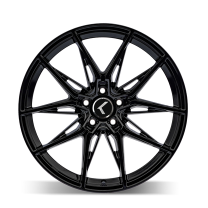 Kraze Wheels Kraze KR196 Evolve 18x8.5 / 5x112 BP / 40mm Offset / 66.56mm Hub Gloss Black Wheel