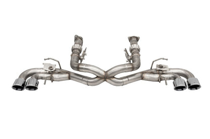 CORSA Performance Corsa 2020-2025 Corvette C8 3in Valved Cat-Back 4.5in Pol Quad Tips - Fits Factory NPP Exhaust w/AFM