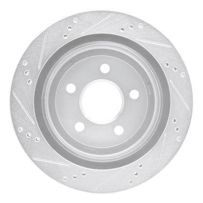 R1 Concepts R1 98-02 Chevrolet Camaro Rear Right Drilled & Slotted Silver Brake Rotor