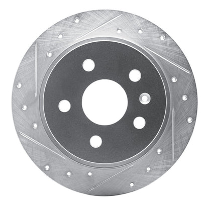 R1 Concepts R1 11-16 Buick LaCrosse Rear Left Drilled & Slotted Silver Brake Rotor
