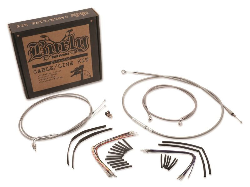 Burly Brand Control Kit 18in Gorilla / 19in Louie Bar - Stainless Steel