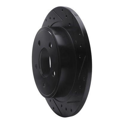 R1 Concepts R1 04-08 Chrysler Pacifica Rear Right Drilled & Slotted Black Brake Rotor