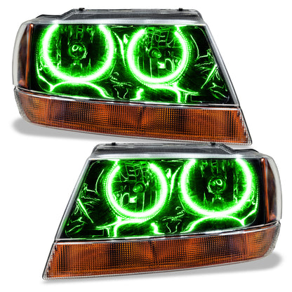 ORACLE Lighting Oracle 99-04 Jeep Grand Cherokee SMD HL - Black - ColorSHIFT w/ 2.0 Controller