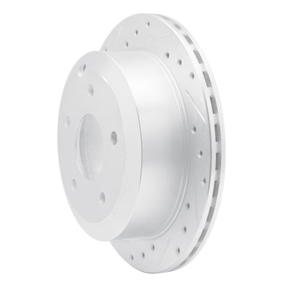 R1 Concepts R1 05-06 Pontiac GTO Rear Left Drilled & Slotted Silver Brake Rotor