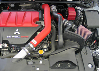 K&N Engineering K&N 08-09 Mitsubishi Evo X Wrinkle Red Typhoon Short Ram Intake