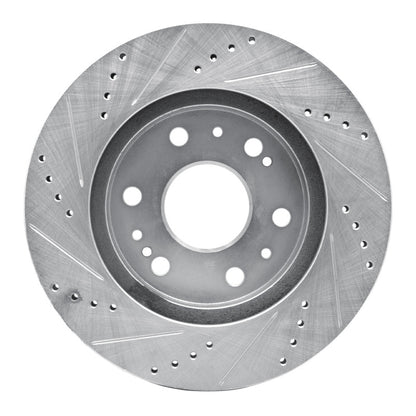 DFC 05-20 Cadillac Escalade EXT Front Right Drilled & Slotted Silver Brake Rotor