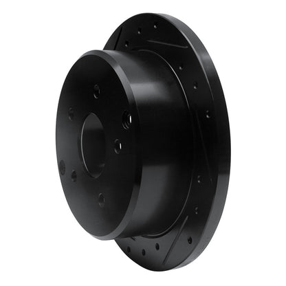 R1 Concepts R1 04-04 Pontiac GTO Rear Left Drilled & Slotted Black Brake Rotor
