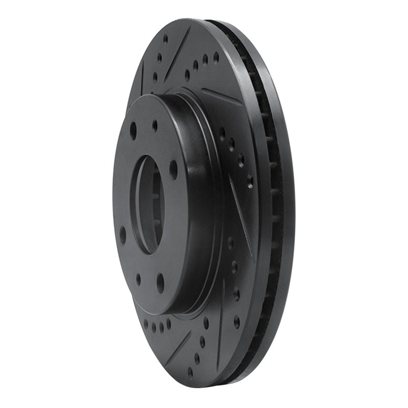 R1 Concepts R1 01-03 Hyundai Sonata Front Left Drilled & Slotted Black Brake Rotor