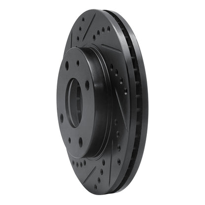 R1 Concepts R1 01-03 Hyundai Sonata Front Left Drilled & Slotted Black Brake Rotor