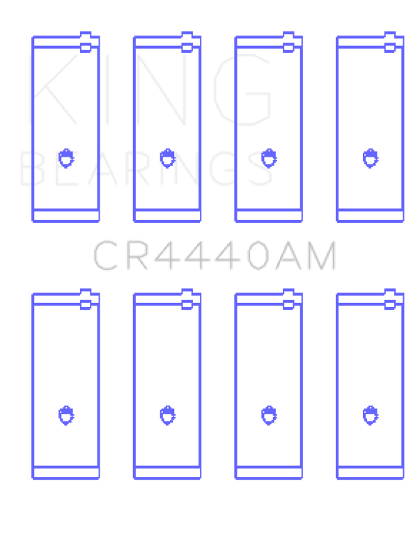 King Engine Bearings Ford 73HM 83HM 85HM Cosworth Yb (Size +1.0mm) Connecting Rod Bearing Set