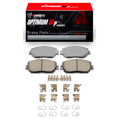 R1 Concepts R1 21-25 Nissan Rogue Front Optimum OE Brake Pads & Hardware Kit