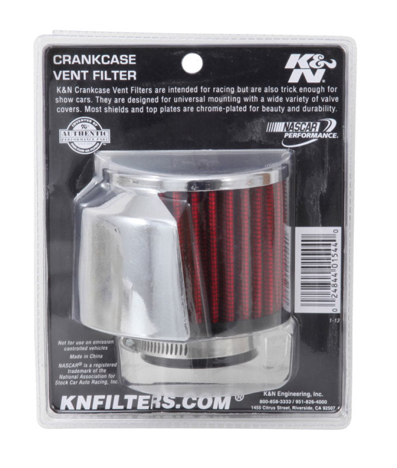 K&N Engineering K&N 1.5in Flange ID x 3in OD x 2.5in Height Clamp On Crankcase Vent Filter