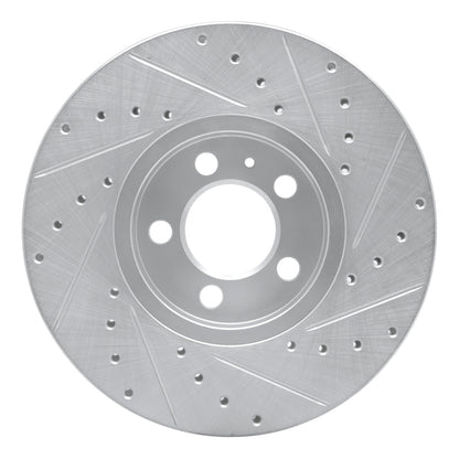 R1 Concepts R1 98-18 Audi A1 (Mexico) Front Left Drilled & Slotted Silver Brake Rotor