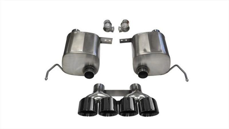 CORSA Performance Corsa 14-19 Chevy Corvette C7 Coupe 6.2L V8 AT/MT 2.75in Valve-Back Dual Rear Exit Black Xtreme Exht