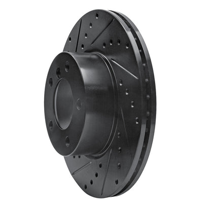 R1 Concepts R1 06-13 BMW 125i (Mexico) Front Left Drilled & Slotted Black Brake Rotor
