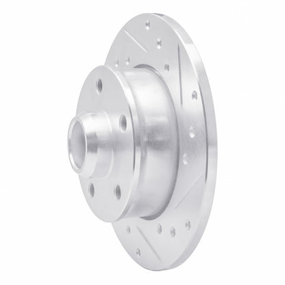 R1 Concepts R1 92-98 Volkswagen Golf Rear Right Drilled & Slotted Silver Brake Rotor