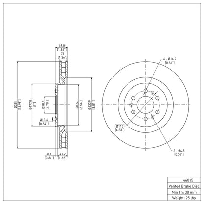 DFC 04-11 Cadillac STS Front Brake Rotor