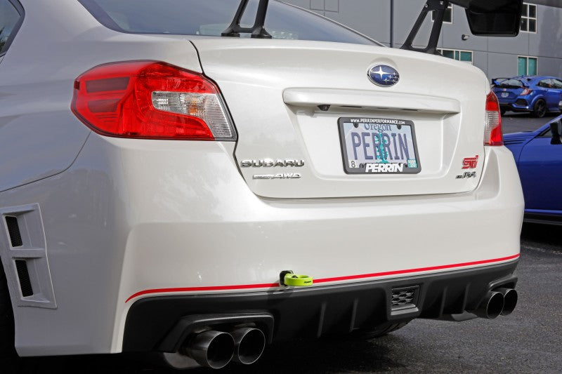 Perrin Performance PERRIN 15-21 Subaru WRX/STI / 24-26 Crosstrek / 25-26 Forester Tow Hook Kit (Rear) - Neon Yellow