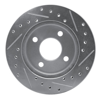 R1 Concepts R1 81-87 Chrysler Town & Country Front Left Drilled & Slotted Silver Brake Rotor