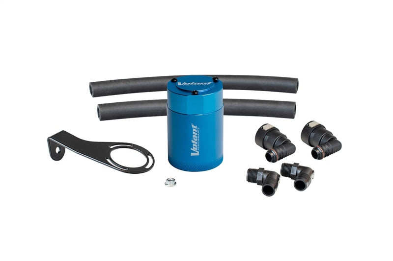 Volant 21-25 Ford Bronco 2.7L Turbo Auto 3oz Aluminum Oil Catch Can w/Mounting Bracket - Blue