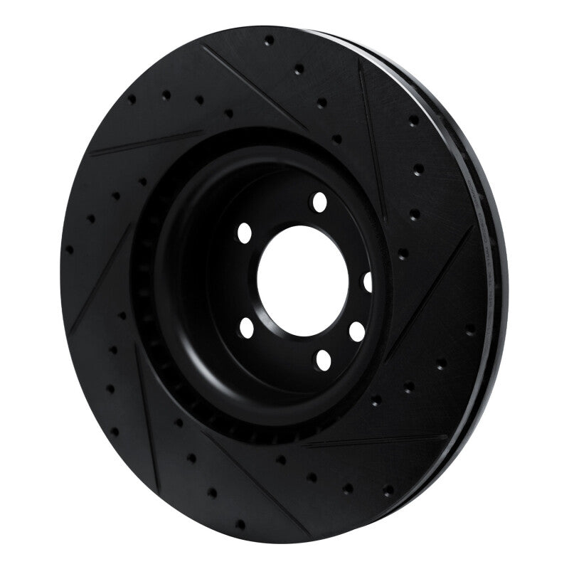 R1 Concepts R1 18-24 Land Rover Range Rover Front Right Drilled & Slotted Black Brake Rotor