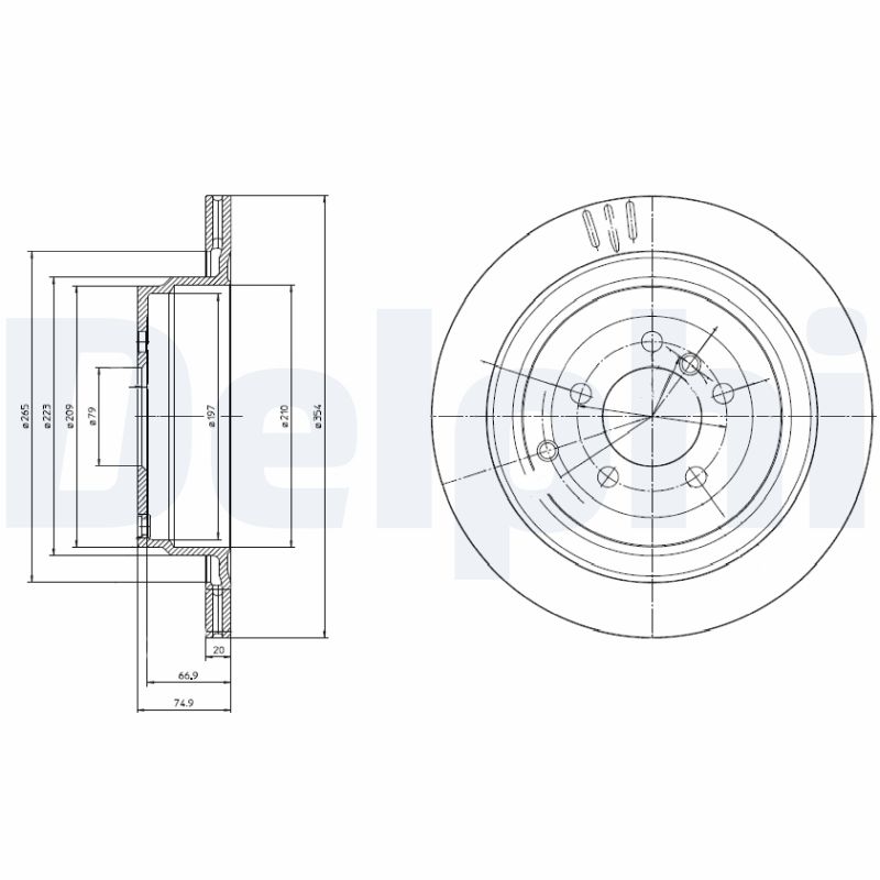 DELPHI BG4021C Brake Disc .