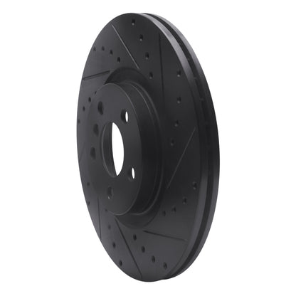 R1 Concepts R1 15-25 BMW 228I xDrive Gran Coupe Front Right Drilled & Slotted Black Brake Rotor
