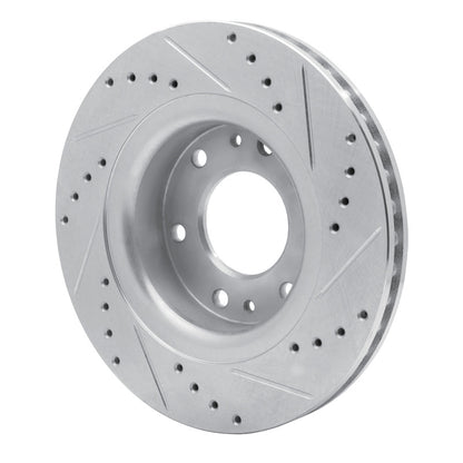 R1 Concepts R1 06-09 Buick Rainier Front Left Drilled & Slotted Silver Brake Rotor