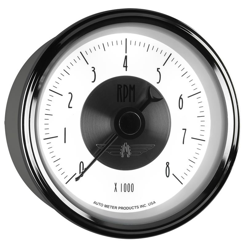 Autometer Prestige Pearl Series - Tachometer 3 3/8in 8K RPM In-Dash