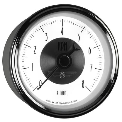 Autometer Prestige Pearl Series - Tachometer 3 3/8in 8K RPM In-Dash