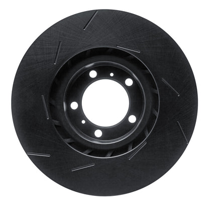 R1 Concepts R1 14-21 Porsche Cayenne Right Front Slotted Black Brake Rotor
