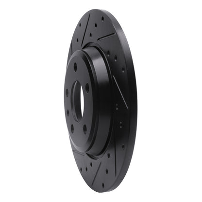 R1 Concepts R1 09-25 Audi A4 Left Drilled & Slotted Black Brake Rotor